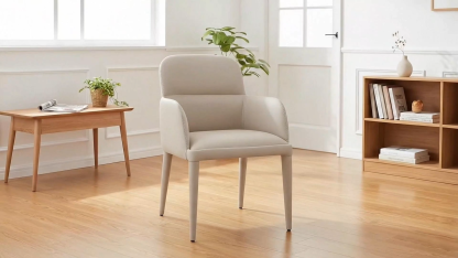 レザー調シンプルダイニングチェア