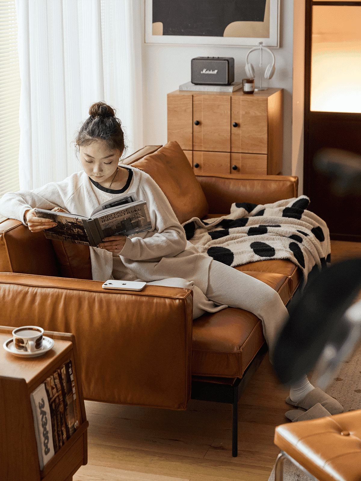 クラシックレザークッションソファ【カスタマイズ可】