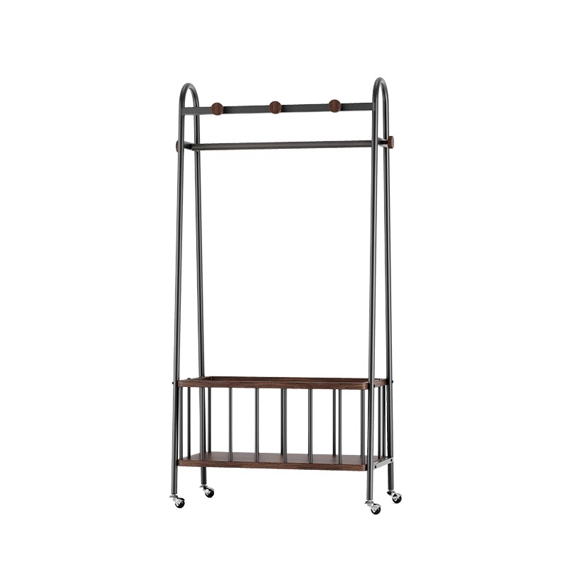 ウォールナット収納付きコートラック