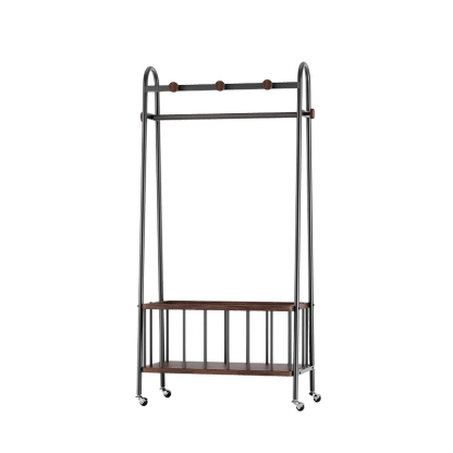 ウォールナット収納付きコートラック