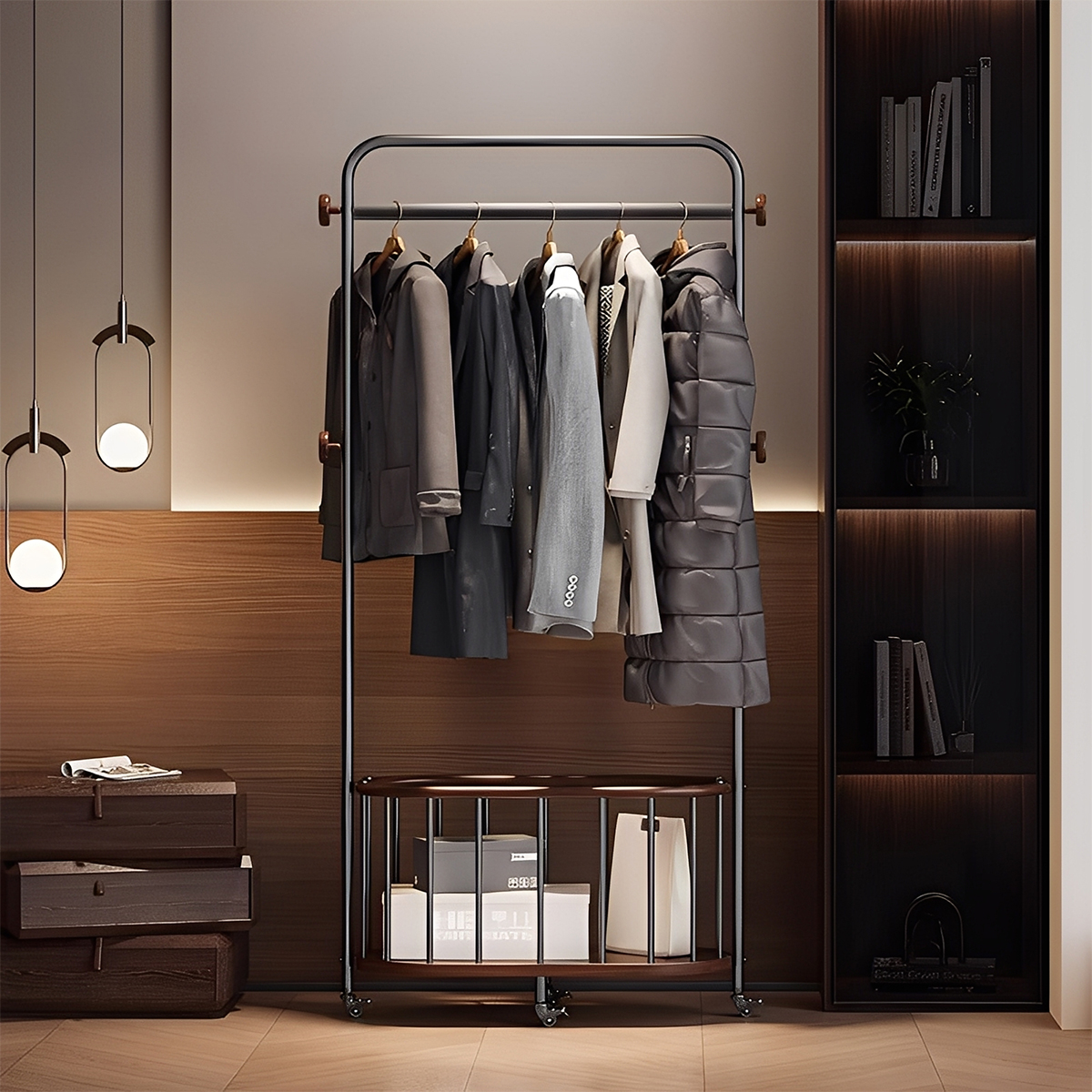 北欧スタイルハンガーラック | 収納力とデザイン性を兼ね備えた