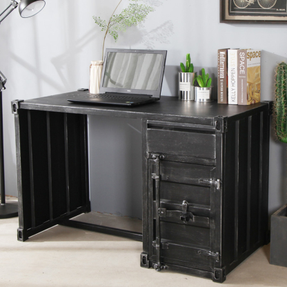 インダストリアルスタイルコンテナワークデスク | 無骨さが魅力の