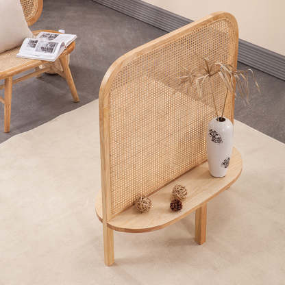 ラタン調ウッドパーテーション | 自然美と高耐久性を兼ね備えた洗練