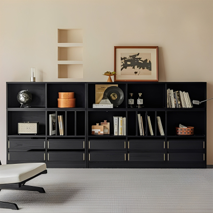 Woody Aura組み合わせ木製キャビネット