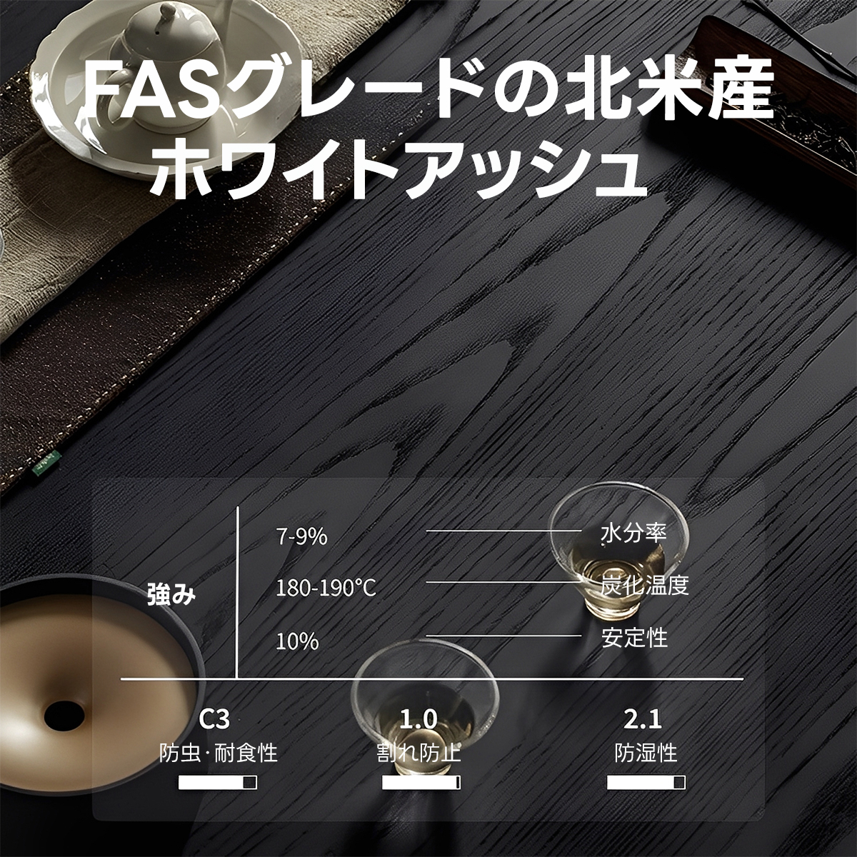 Woody Aura組み合わせ木製キャビネット