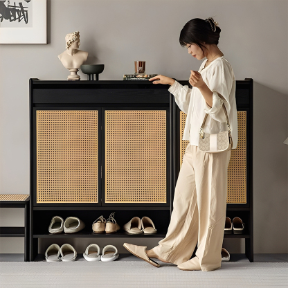 Woody Auraラタン調シューズラック – CAGUUU