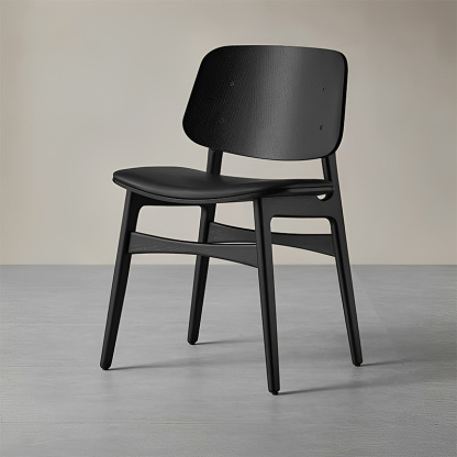 Woody AuraPUレザーワイドダイニングチェア