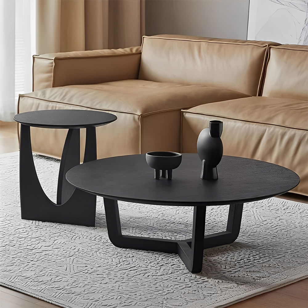 Woody Aura天然木デザインローテーブル