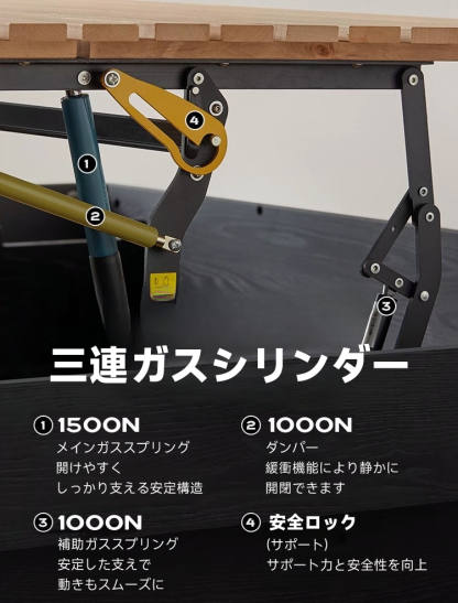 ホワイトアッシュ材 エアリーストレージベッド