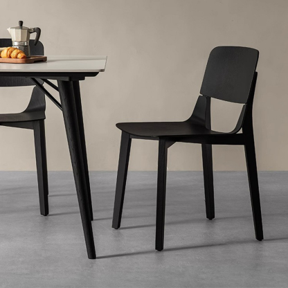 Woody Auraホワイトオーク材 モダンナチュラルダイニングチェア