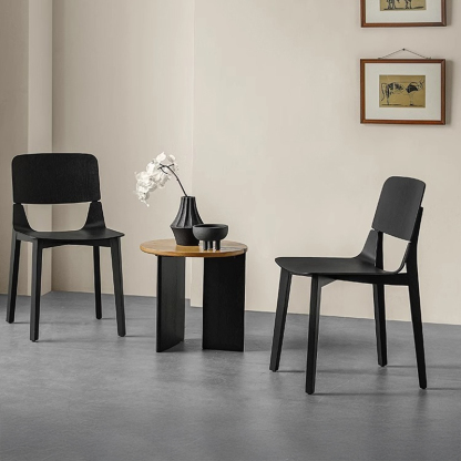 Woody Auraホワイトオーク材 モダンナチュラルダイニングチェア