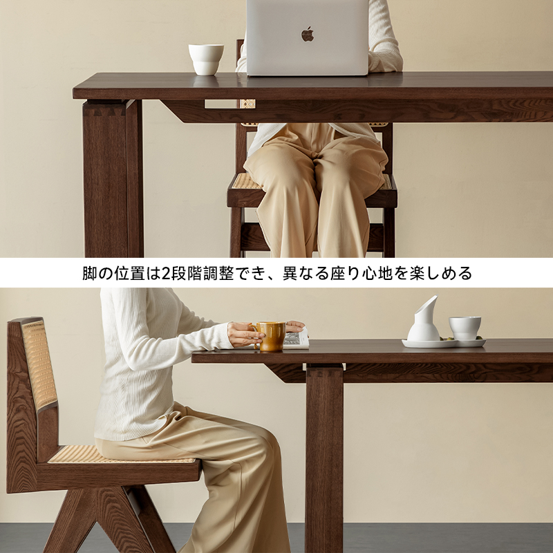 ブラウンスクエアダイニングテーブル