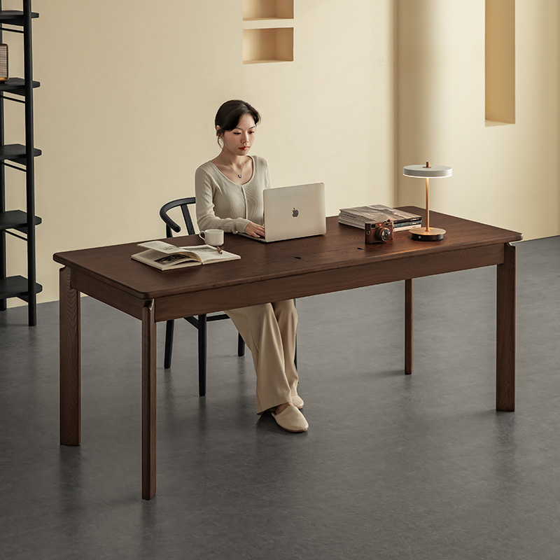 OUTLET品】収納付きワークデスク | 自然な木目と耐久性を兼ね備えた