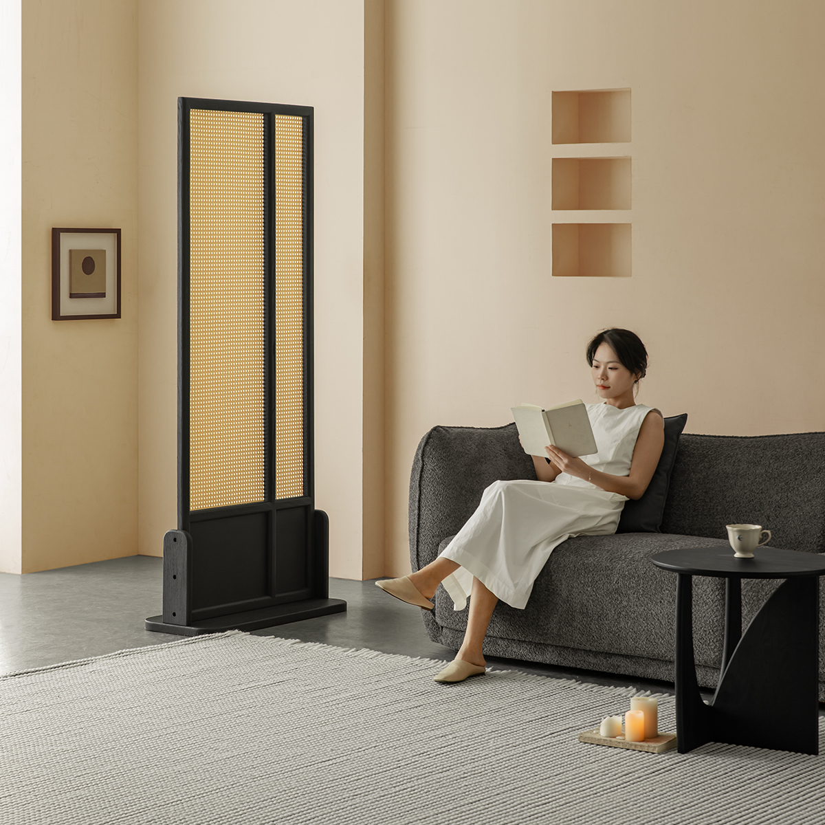 Woody Auraラタン調パーティション