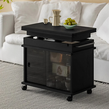 Woody Auraモダンリフトアップ式ローテーブル