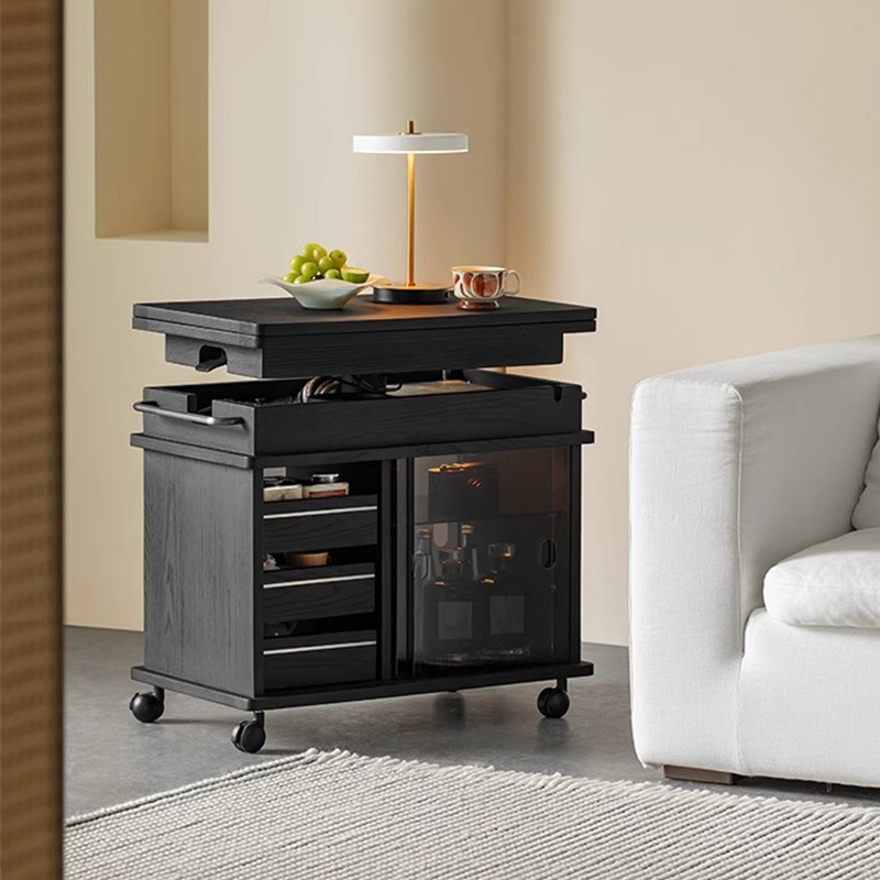 Woody Auraモダンリフトアップ式ローテーブル