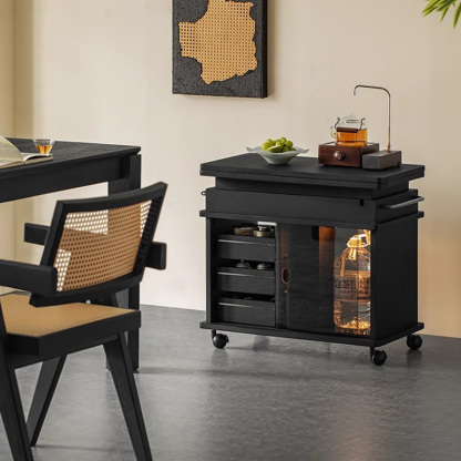 Woody Auraモダンリフトアップ式ローテーブル