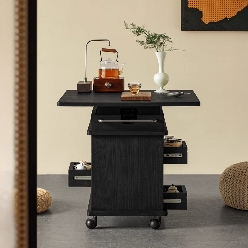 Woody Auraモダンリフトアップ式ローテーブル