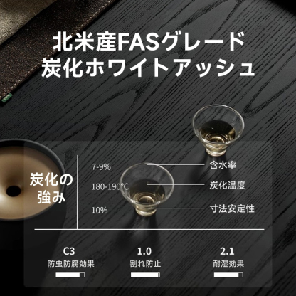 ホワイトアッシュ材 ラタン調木製スツール