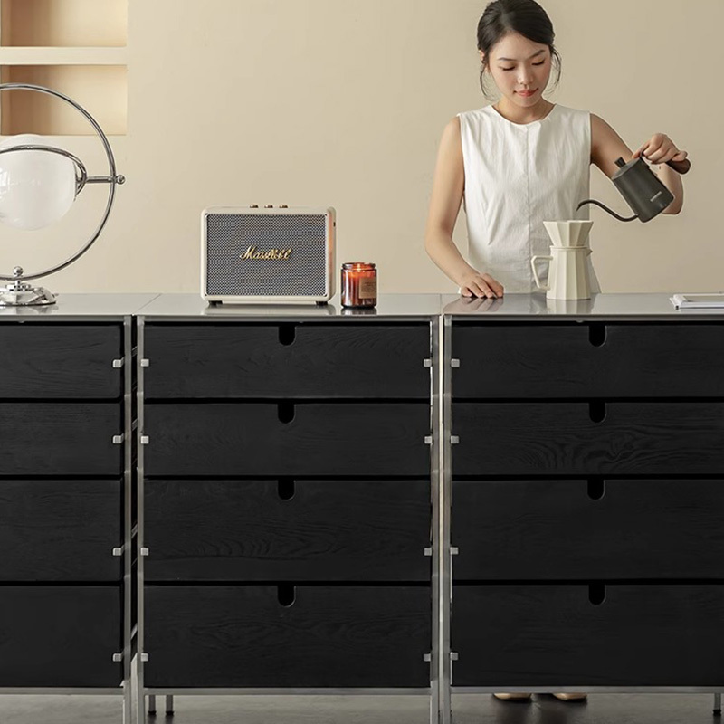 Woody Aura両面引き出し木製キャビネット