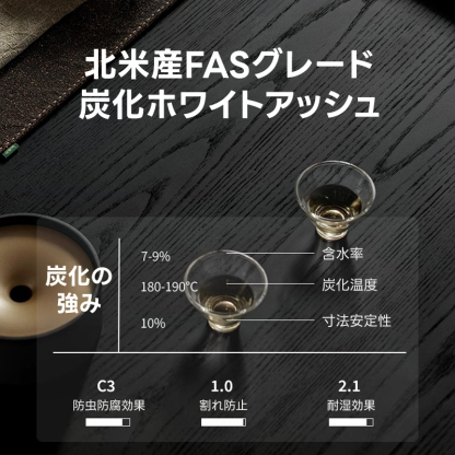 Woody Aura焚き火型木製サイドテーブル