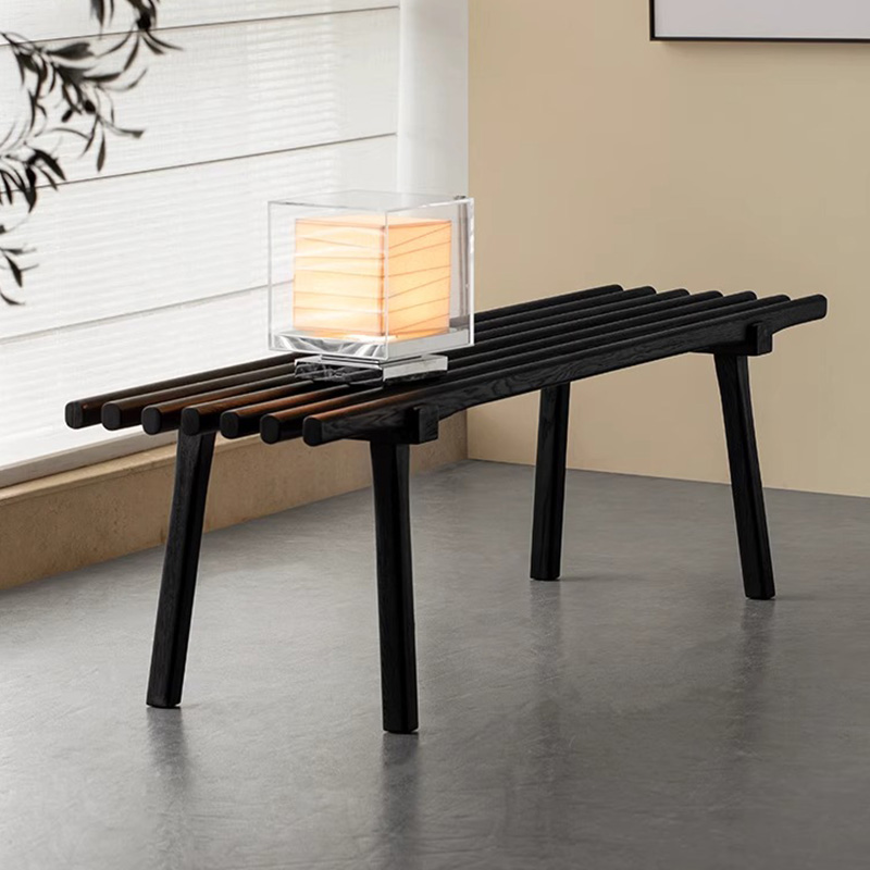 Woody Auraボート型木製ロングベンチ