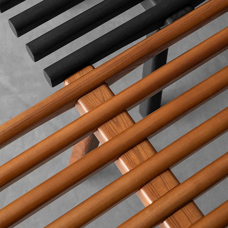 Woody Auraボート型木製ロングベンチ