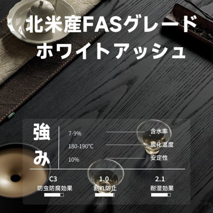 Woody Aura木製ガラスローテーブル