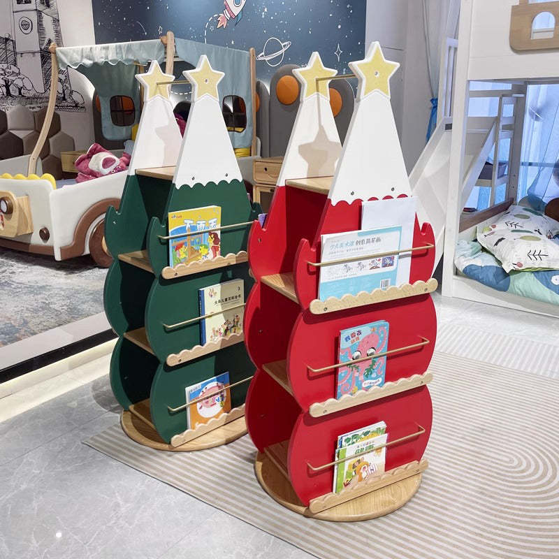 子ども用クリスマスツリーデザイン本棚