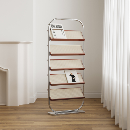 アンティーク調ラタンマガジンラック