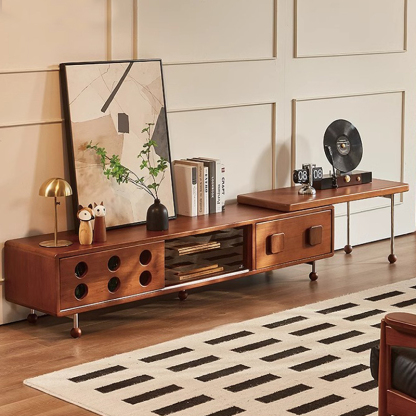 スライド式TVボード | ヴィンテージ風で収納力抜群の高級テレビ台 – CAGUUU