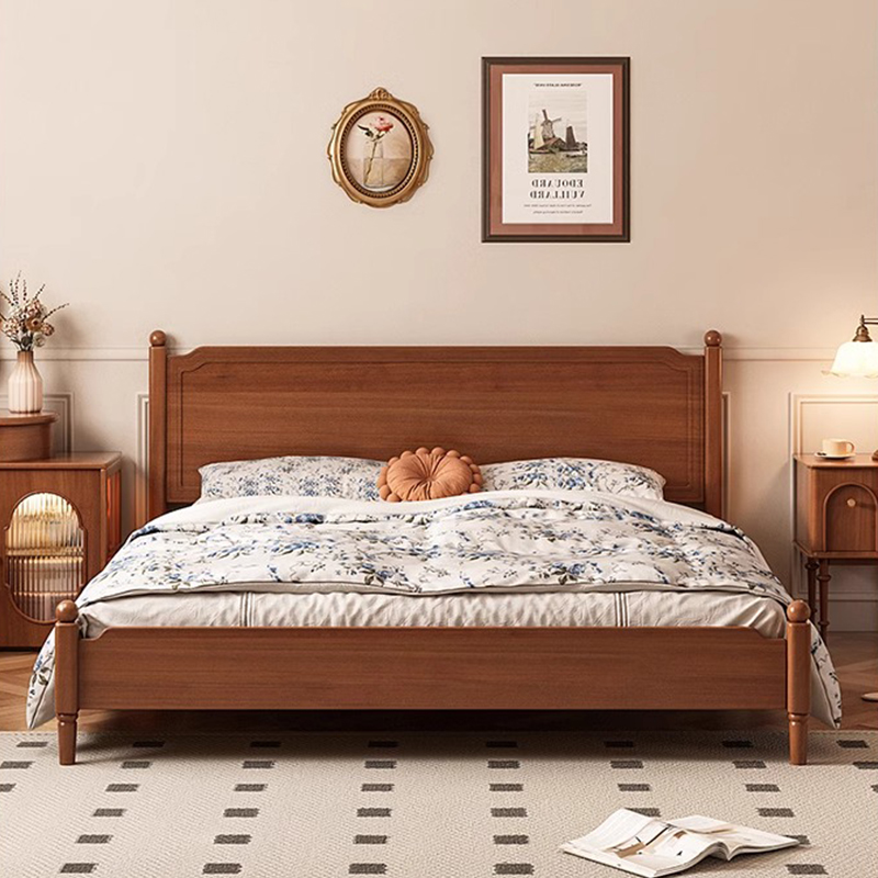 北欧ビンテージ　チーク材　ベッド チーク材で作ったクイーンサイズのベッドを納めさせていただきました