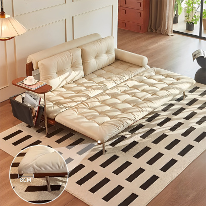 360°回転テーブル収納ポケット付きソファベッド