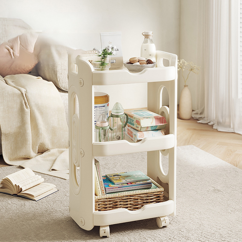 アンティーク風 キャビネットワゴン 収納付きインテリア 116-210