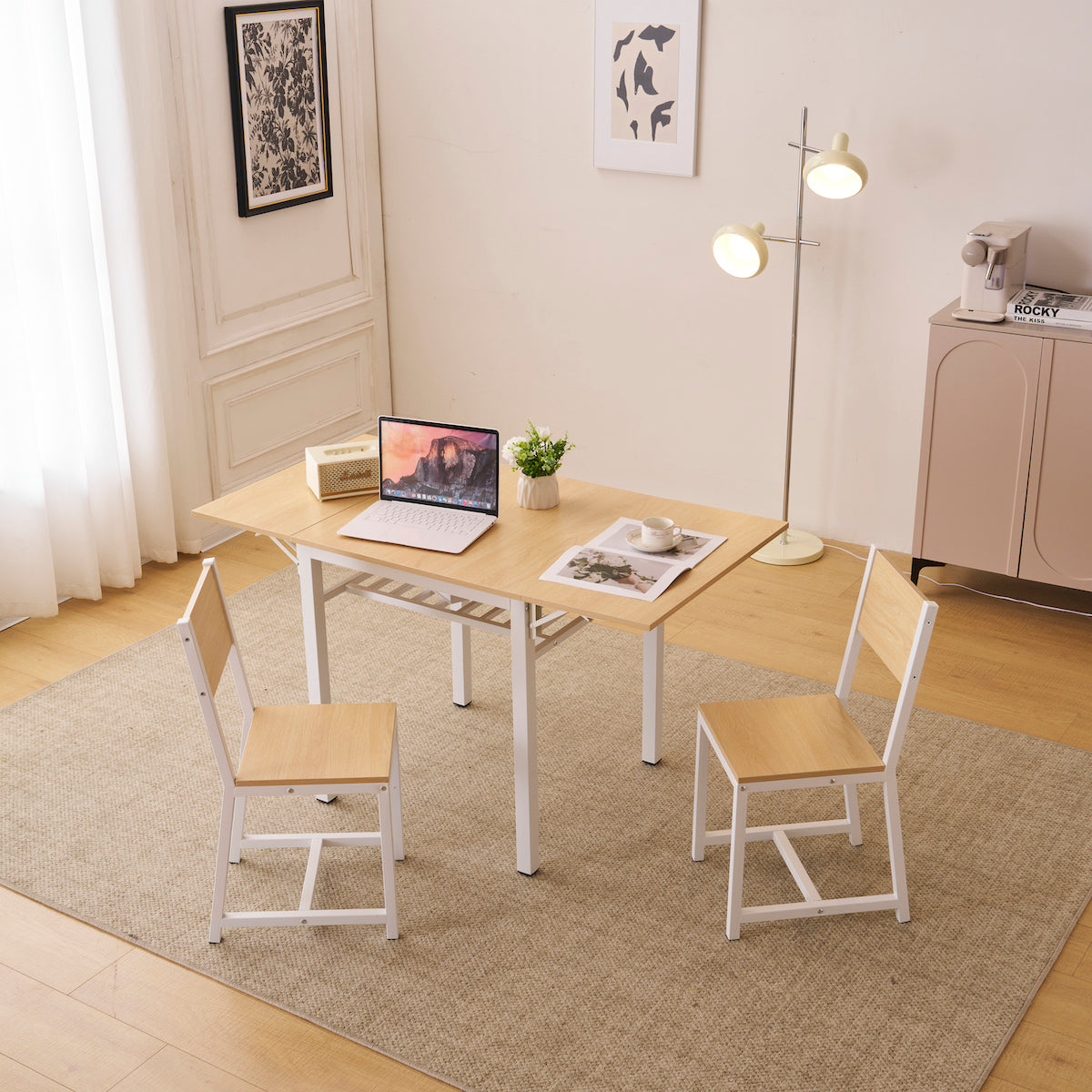 木製折りたたみテーブル