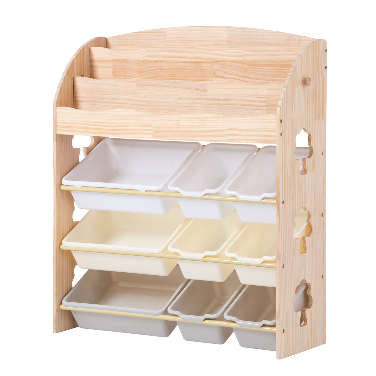 木製おもちゃ収納ラック | 子供部屋にすっと馴染むナチュラルな収納