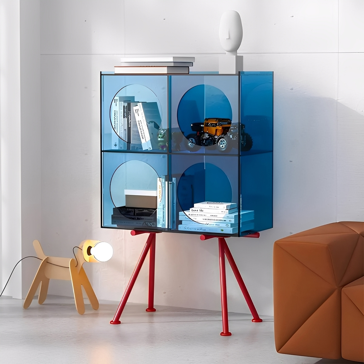 クリアサイドキャビネット | 空間に軽やかさを添える透明感のある