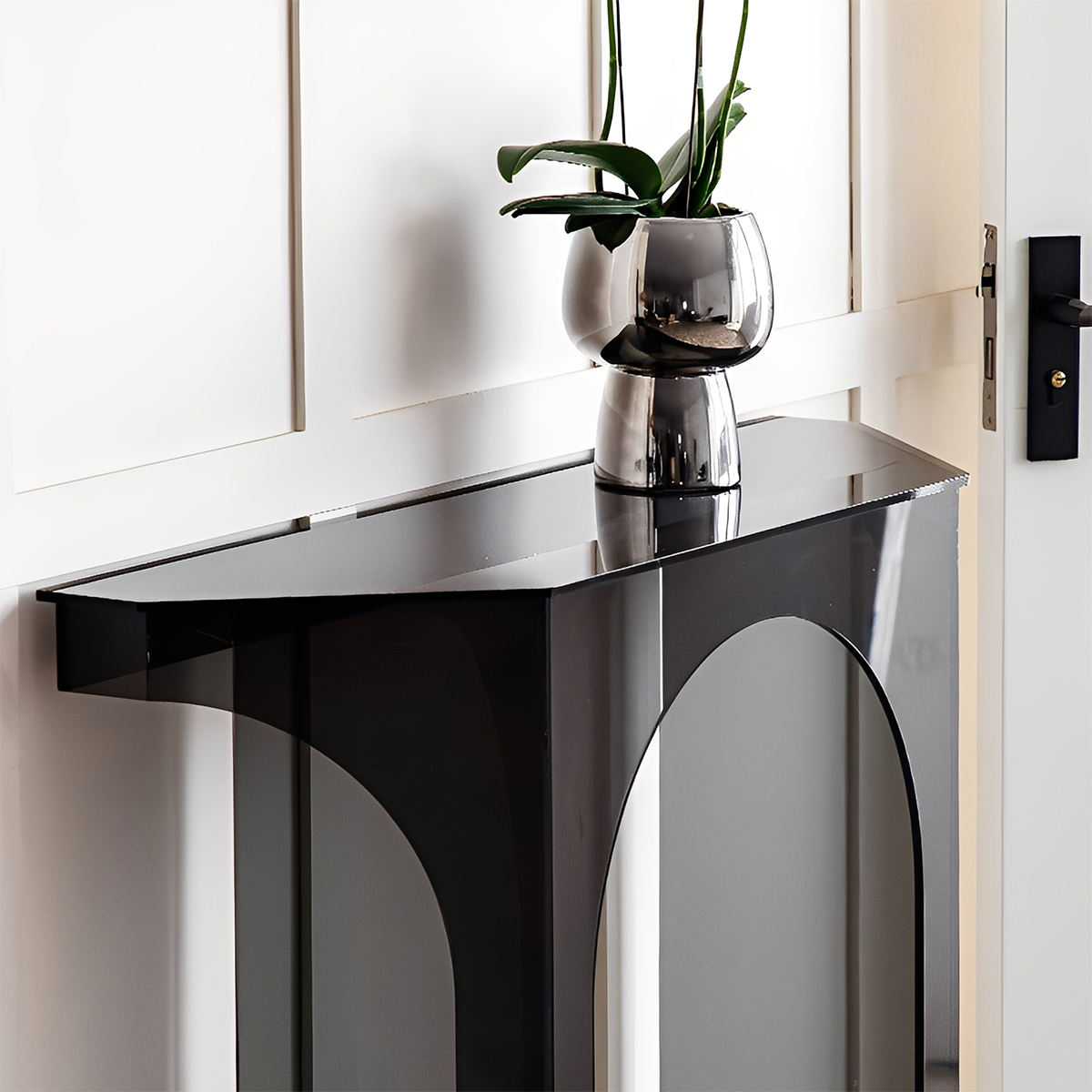 レトロアーチ型コンソールテーブル | 緩やかな曲線が玄関に温かみを