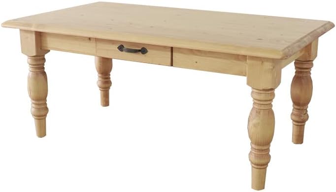 カントリーパイン材無垢センターテーブル | 素朴な風合いでくつろぎの