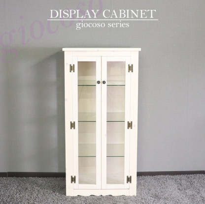 カントリーパイン材無垢ディスプレイキャビネット – CAGUUU