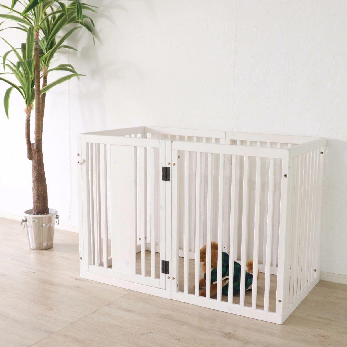 北欧パイン材無垢ペットケージ