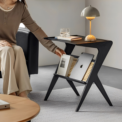 Woody Aura天然木ラタン調サイドテーブル – CAGUUU