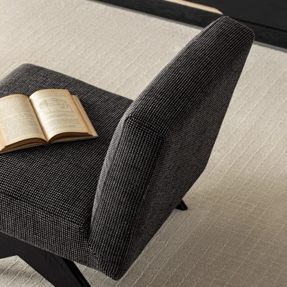 Woody Aura北欧風ツイードシングルソファチェア