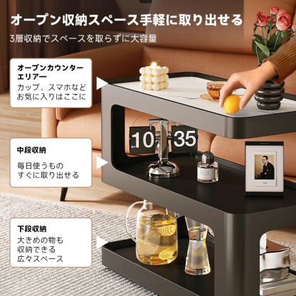 セラミック天板スチールサイドワゴン