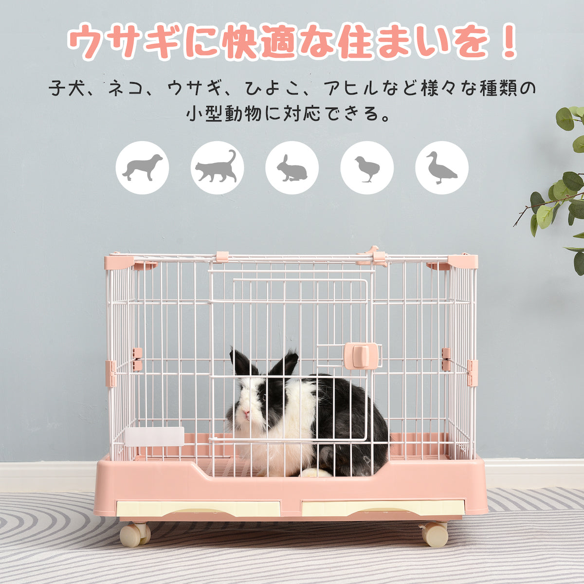 小動物用天井扉ペットケージ | 出し入れしやすい構造でお世話が