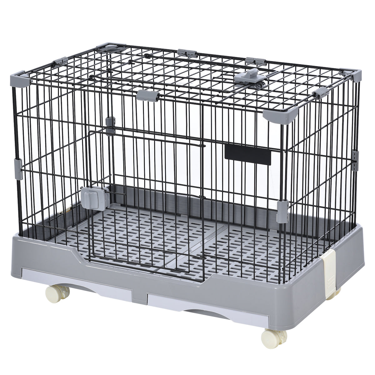 【新品】引き出しトイレ付き小動物ケージ キャスター&天井扉 スチール製 小動物用天井扉ペットケージ | 出し入れしやすい構造でお世話が