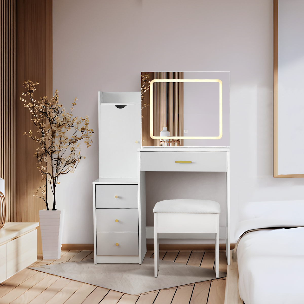 7/31までホワイト 3引き出し ドレッサー