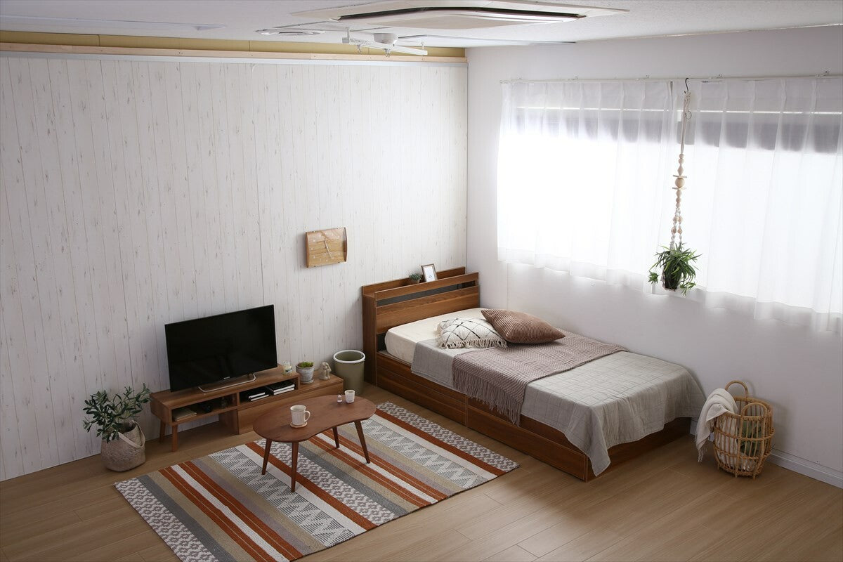 建築家2人暮らし　セミダブル 部屋を広くする家具｜ LIVING BED （旭川家具）2nd(By 建築家二