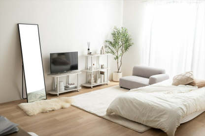 韓国インテリア　3段ラック　ホワイト 韓国インテリア風木製ボード3段ラック – CAGUUU