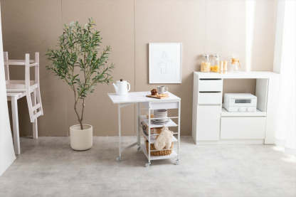 バタフライ天板付キッチンワゴン – CAGUUU